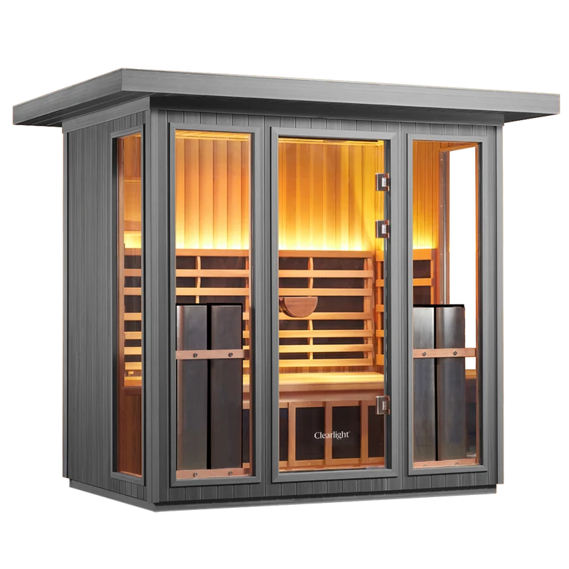 Sanctuary Outdoor 5 Person Sauna | Okoume | EU Plug