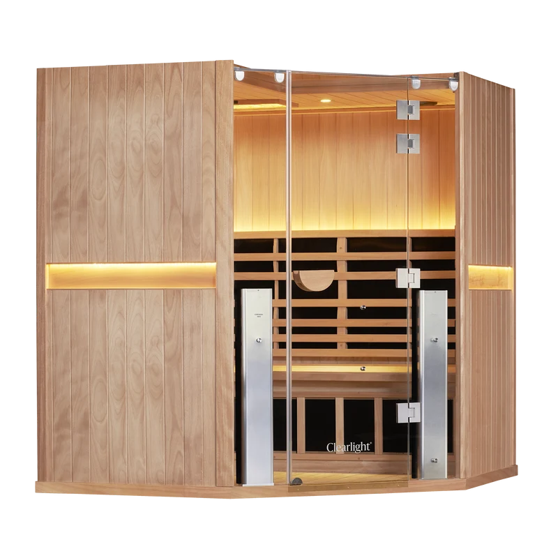 Sanctuary Corner 4 Person Sauna | Okoume Pro | EU Plug